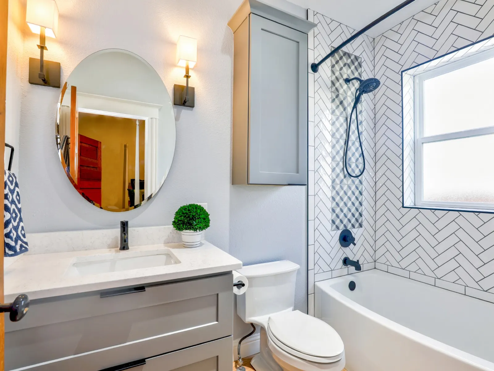 A new-build bathroom — the kind of room Premier Snag inspects in detail